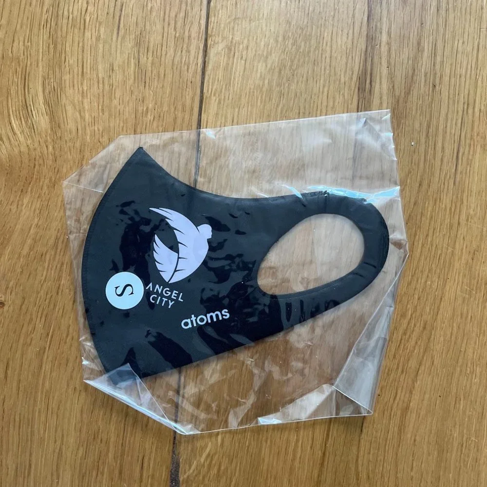 ANGEL CITY Atoms Unisex Black Crest Mask in Small NWT
